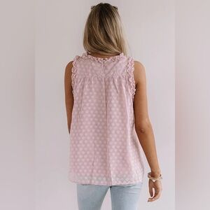 POL Light Pink Floral Embroidered Top
